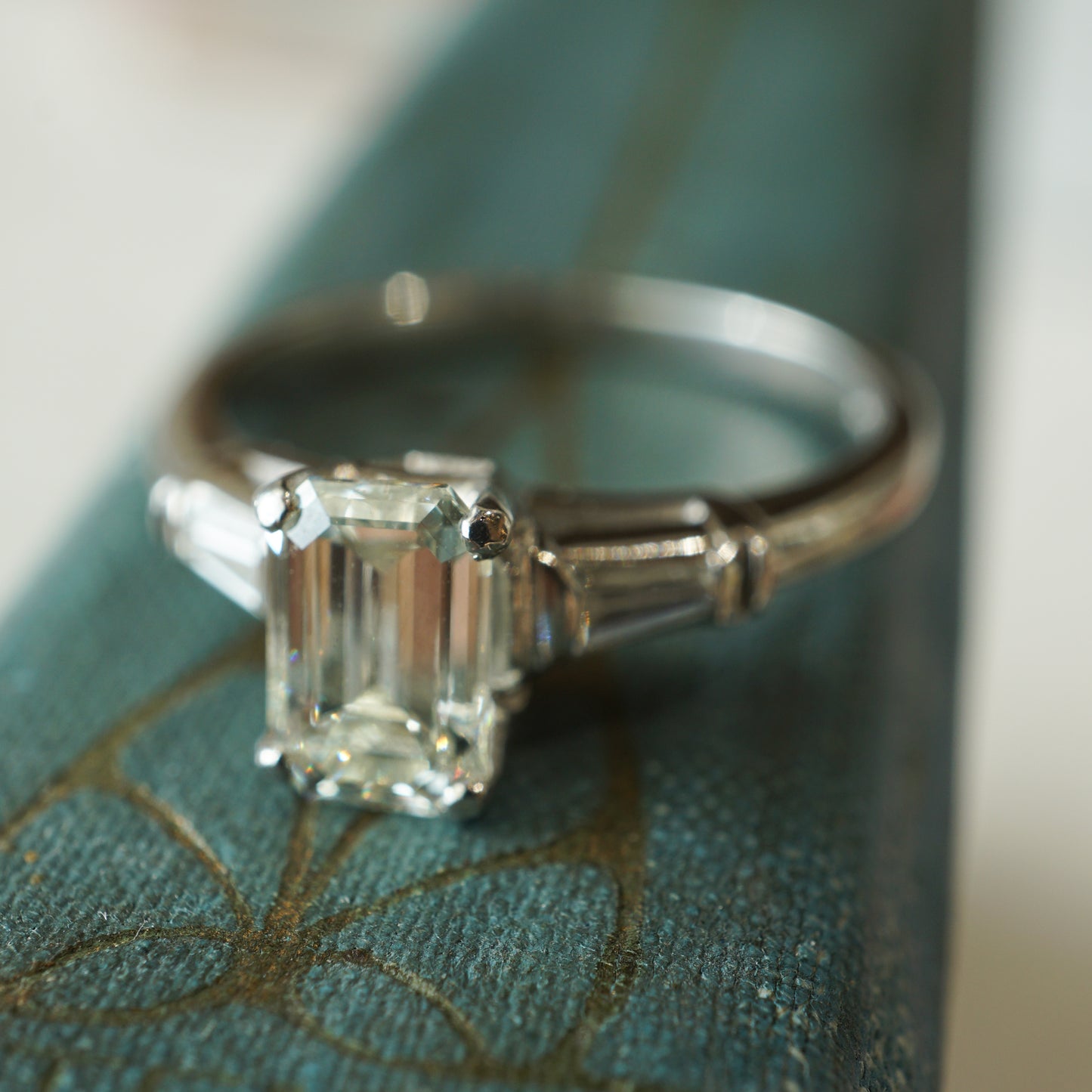 Mid-Century 1.00 GIA Diamond Engagement Ring in Platinum