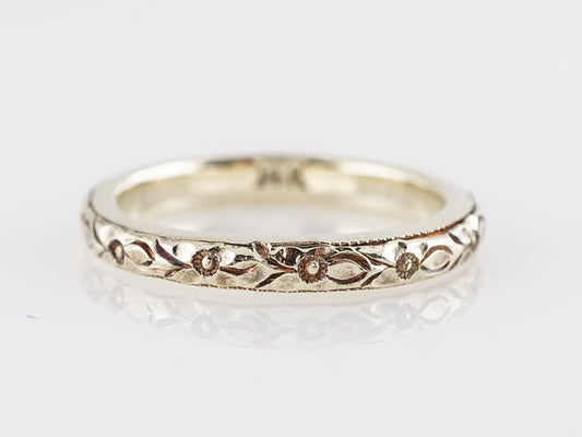 Yellow Gold Orange Blossom Wedding Band in 14k Yellow Gold