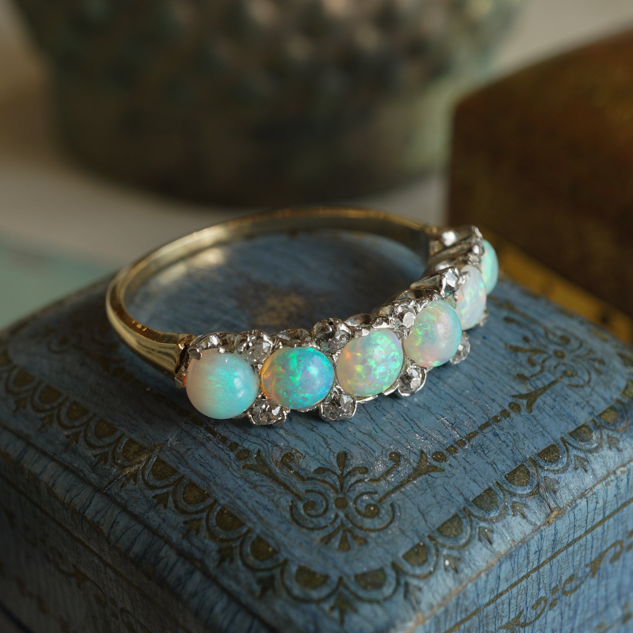 Vintage opal clearance cocktail ring