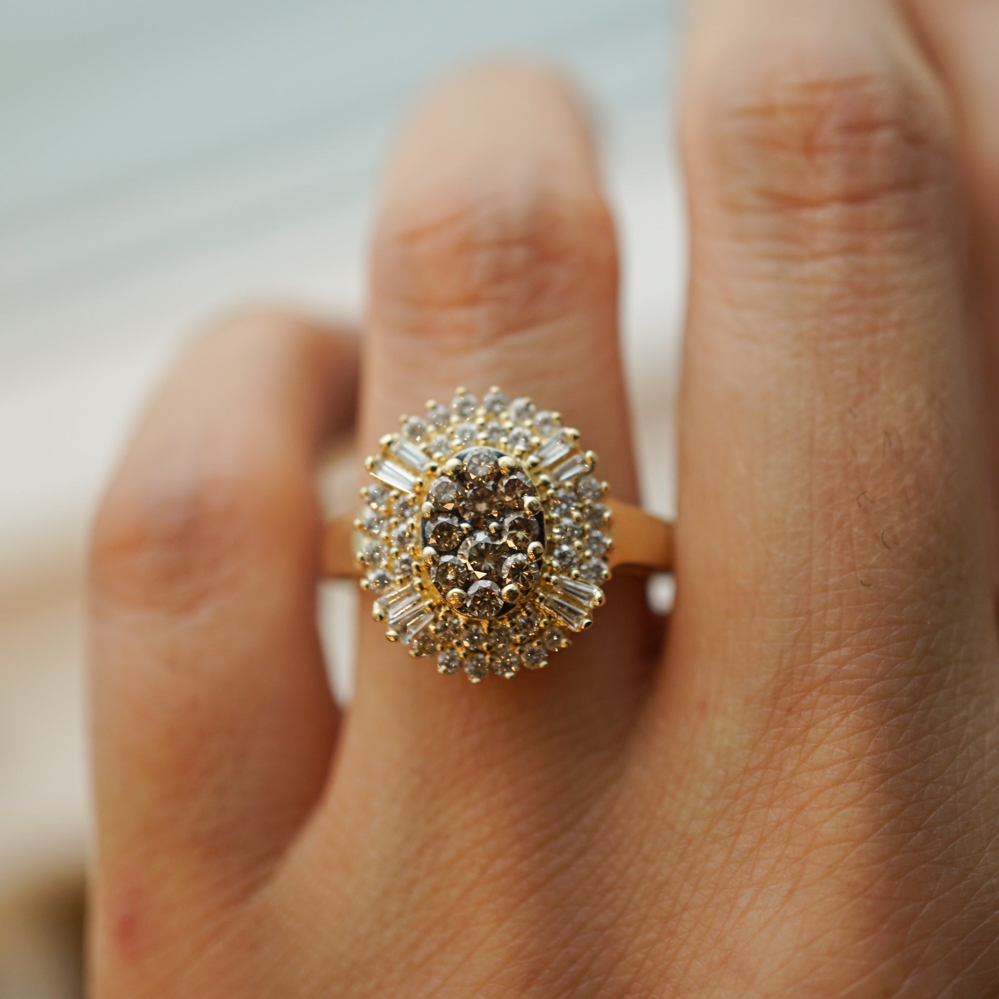 Effy Diamond Ballerina Ring in 14k Yellow Gold Filigree Jewelers