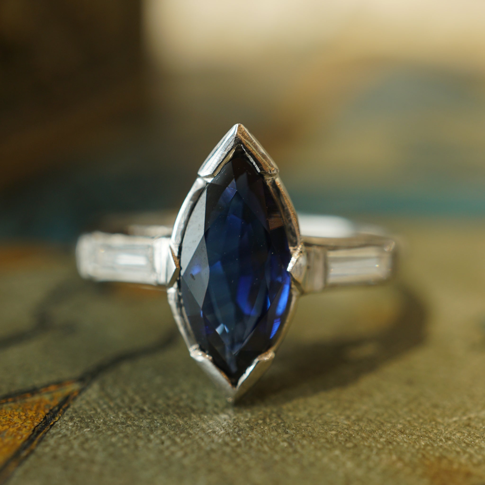 Marquise on sale sapphire ring