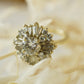 Round Ballerina Halo Diamond Engagement Ring in 14k Yellow Gold