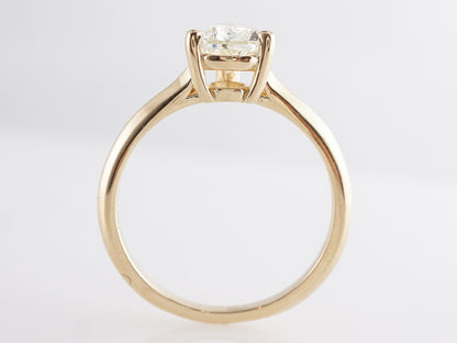 Solitaire Pear Cut Diamond Engagement Ring in 14k Yellow Gold