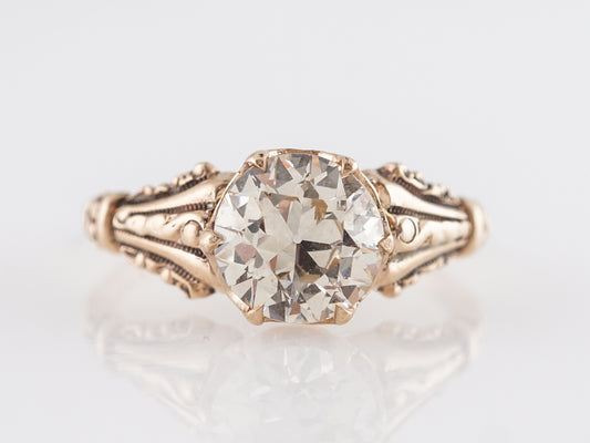 Victorian 1 Carat Engagement Ring in 14k Rose Gold