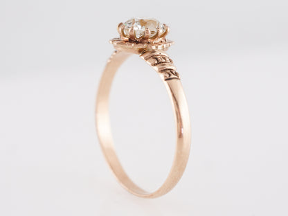 Antique GIA Diamond Engagement Ring in 14K Yellow Gold