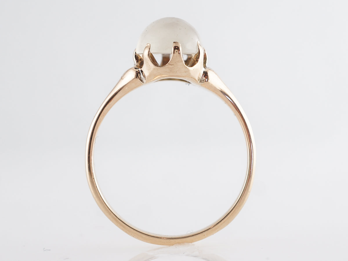 Victorian Moonstone Cocktail Ring in 14k Yellow Gold