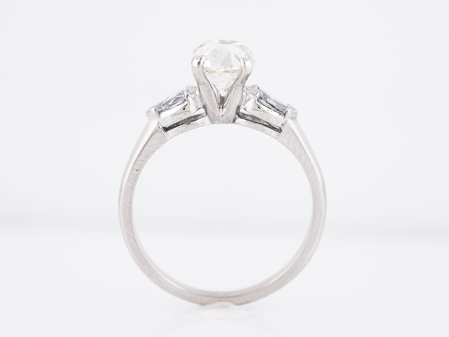 Art Deco Engagement Ring w/ Old Mine Cushion Cut Diamond