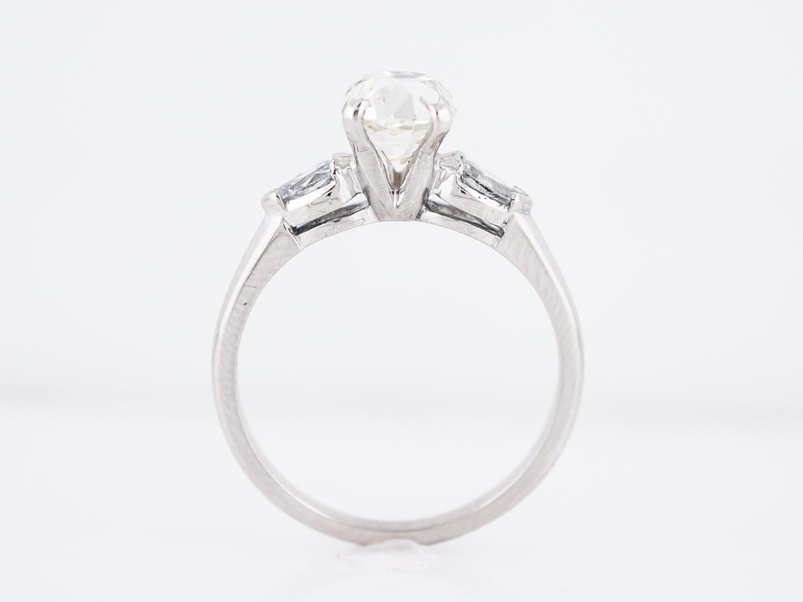 Art Deco Engagement Ring w/ Old Mine Cushion Cut Diamond