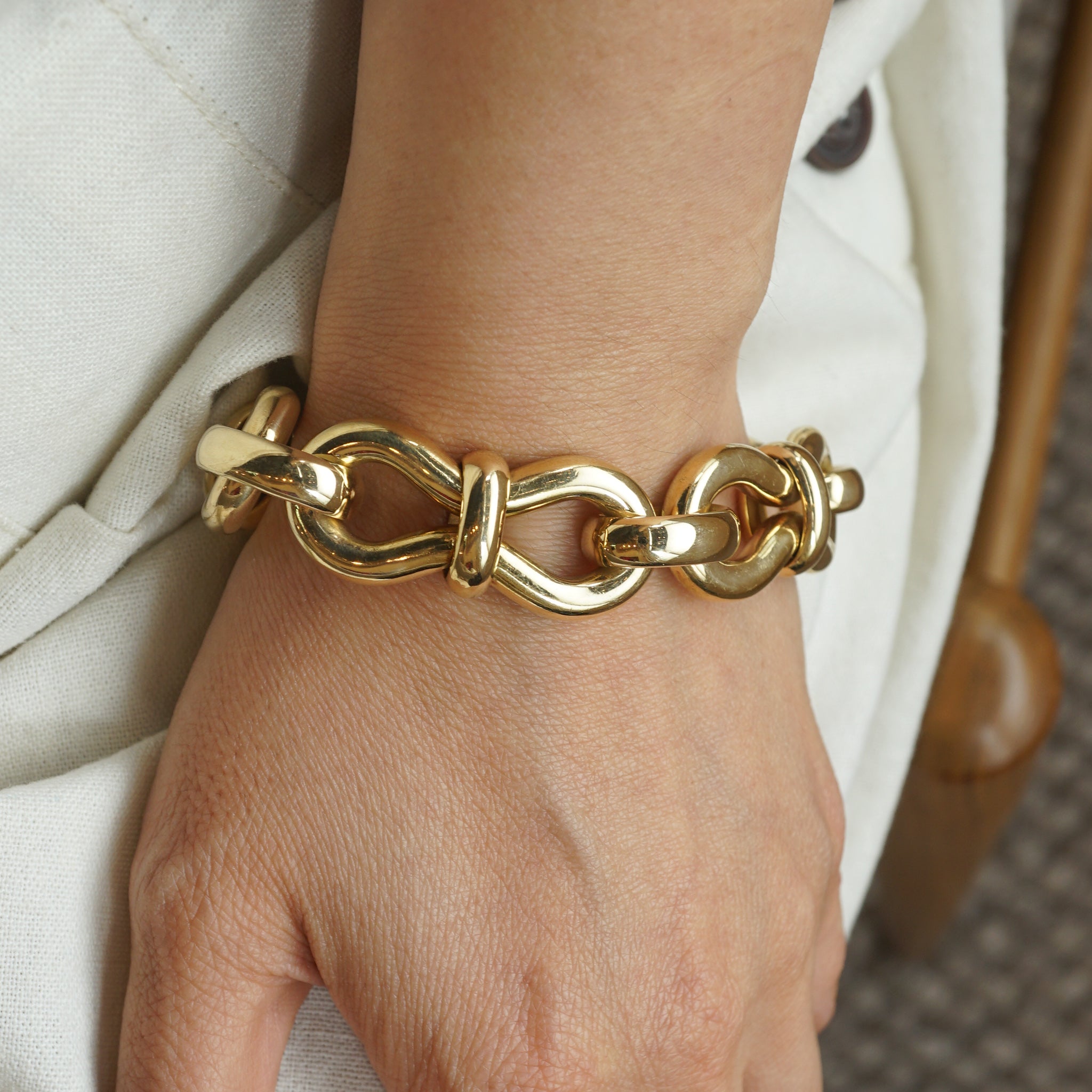 Chunky Chain Bracelet - 22c Gold Plated – Service