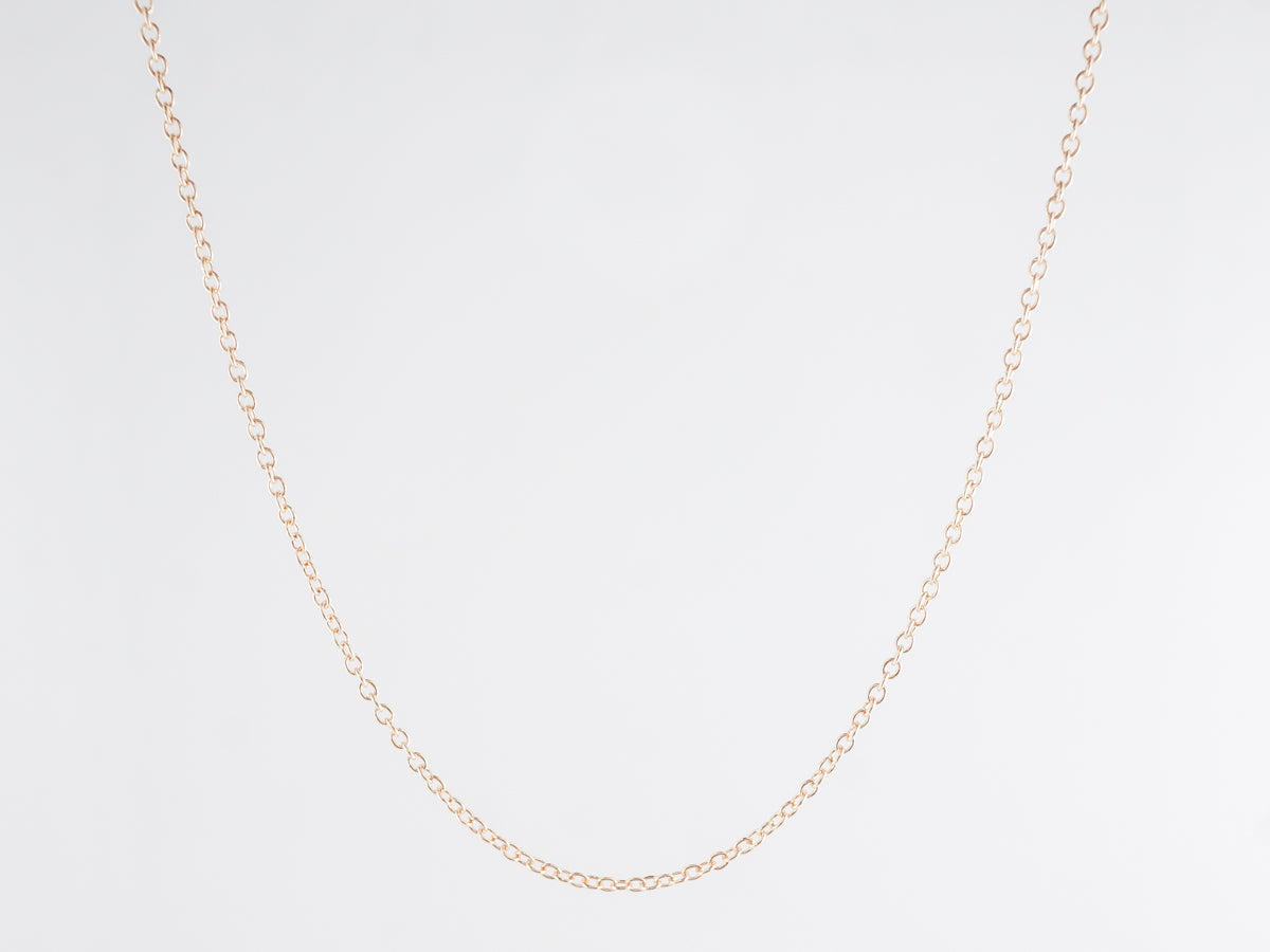 16 Inch Simple Chain Necklace in 14k Yellow Gold