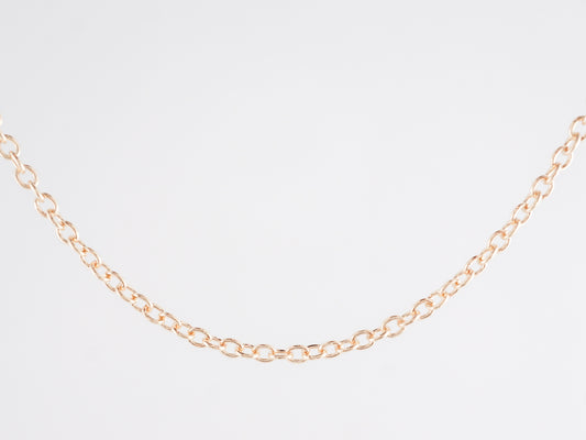 16 Inch Simple Chain Necklace in 14k Yellow Gold