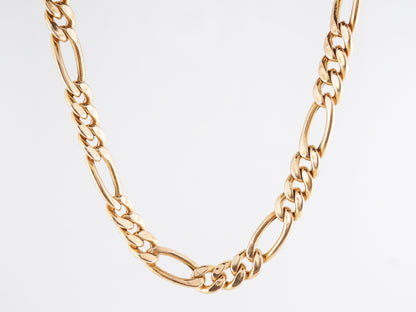 18 Inch Figaro Chain Necklace in 14k Yellow Gold