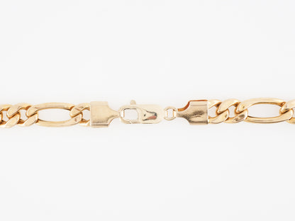 18 Inch Figaro Chain Necklace in 14k Yellow Gold