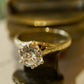 Victorian Engraved Solitaire Diamond Engagement Ring in 14k