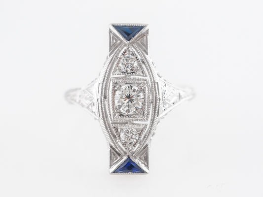 Belais Brothers Vintage Diamond and Sapphire Cocktail Ring