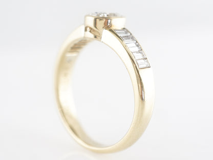 .36 Oval Diamond Engagement Ring in 18k Yellow Gold