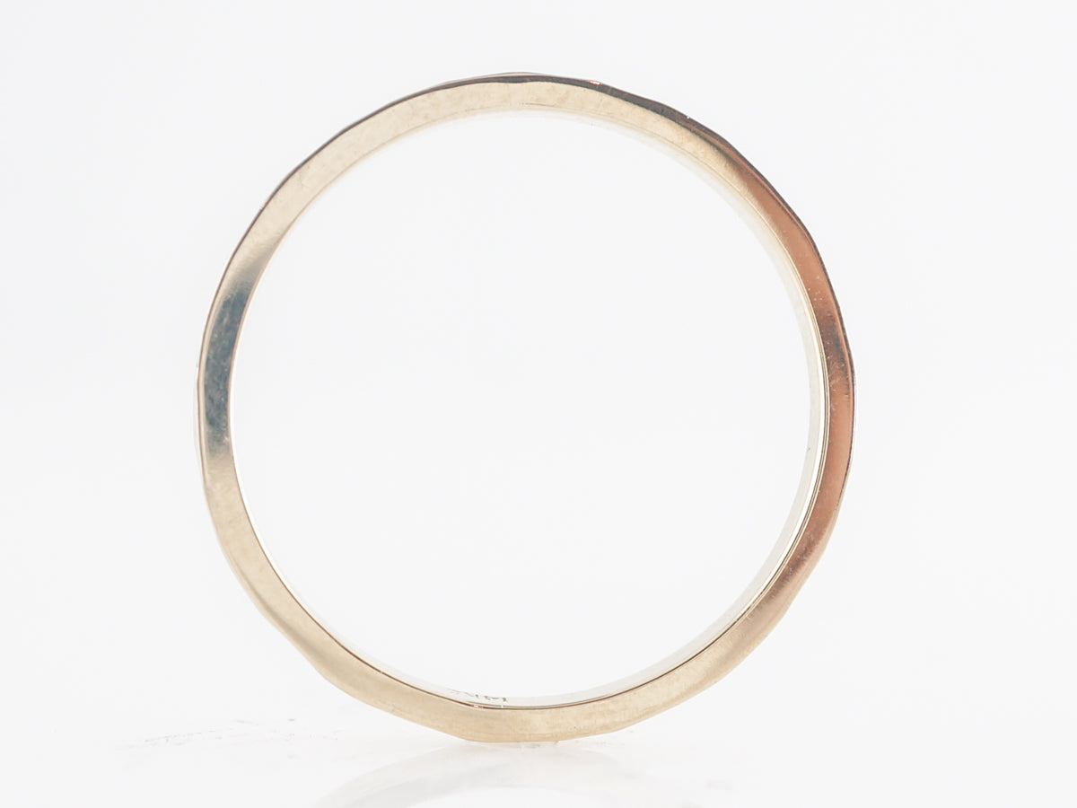 Hammered Finish Wedding Band in 14k Yellow Gold