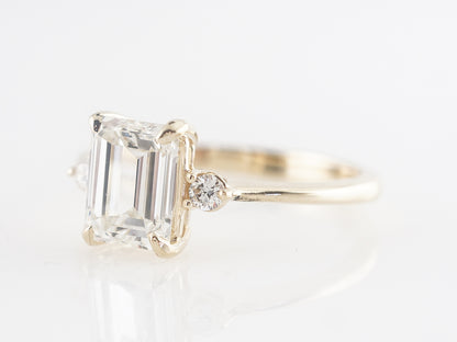 1.51 Emerald Cut Diamond Engagement Ring in Yellow Gold