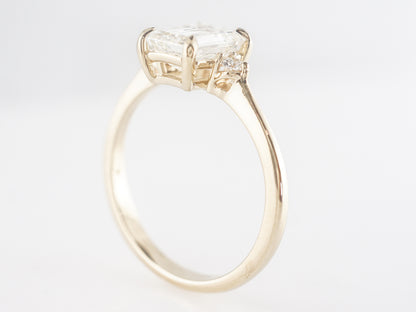 1.51 Emerald Cut Diamond Engagement Ring in Yellow Gold