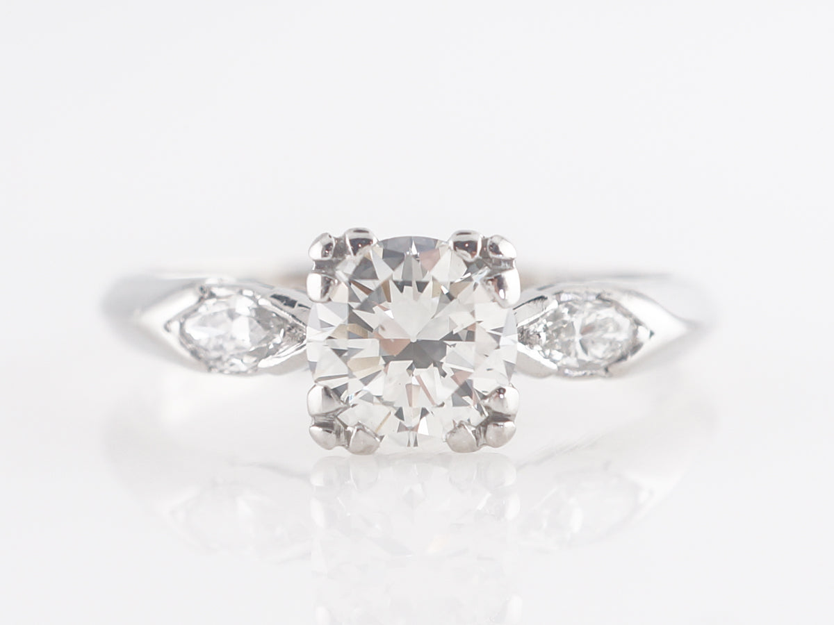 .75 Art Deco Diamond Engagement Ring in Platinum