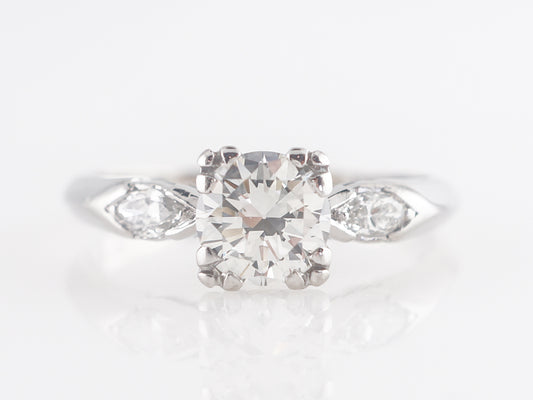 .75 Art Deco Diamond Engagement Ring in Platinum