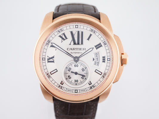 Cartier Calibre 18K Rose R=$25k