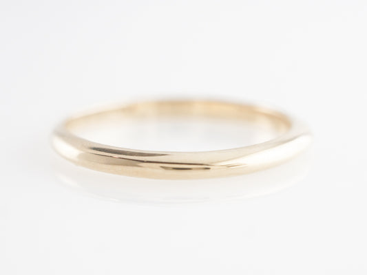 Simple 2mm Wedding Band in 14k Yellow Gold