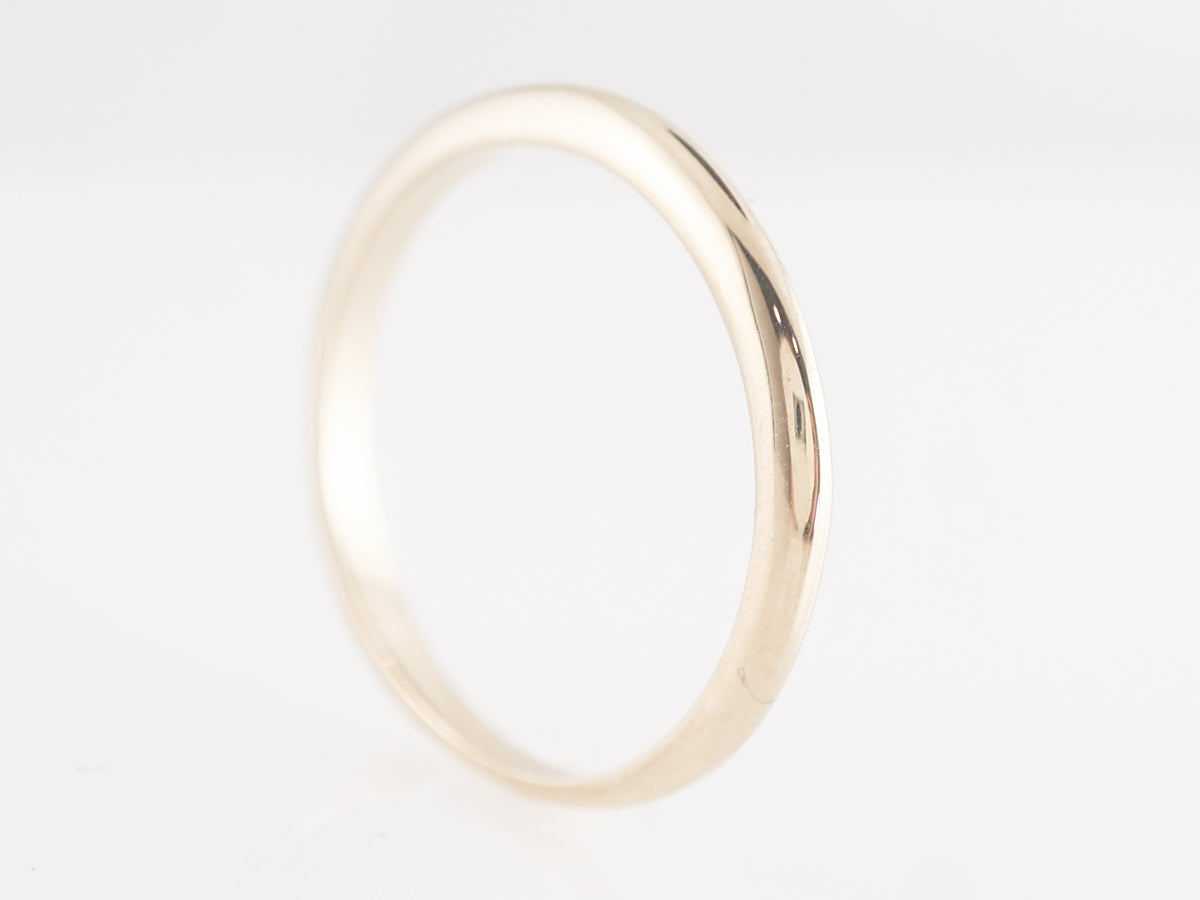 Simple 2mm Wedding Band in 14k Yellow Gold