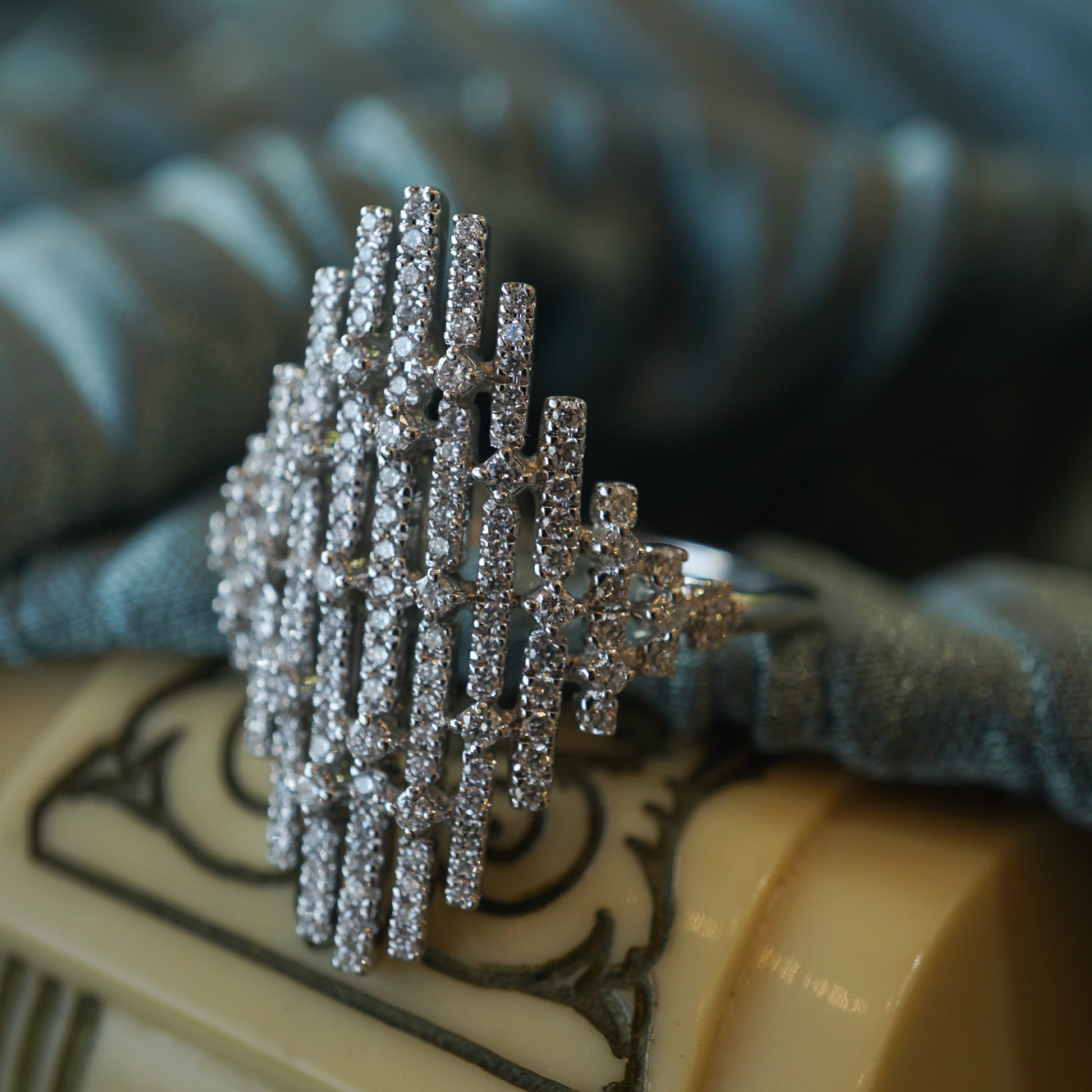 Bony Levy Diamond Cocktail Ring in 18k White Gold