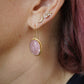 Pink Tourmaline Drop Earrings in 18k Yellow Gold