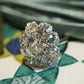 5.31 Art Deco Diamond Cluster Engagement Ring in Platinum