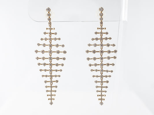 1.43 Carat Diamond Earrings in 14k Yellow Gold