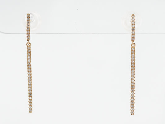 Diamond Dangle Earrings in 18k Yellow Gold