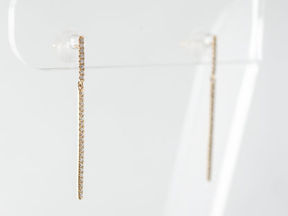 Diamond Dangle Earrings in 18k Yellow Gold