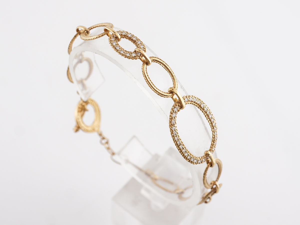 Geometric Diamond Bracelet in 18k Yellow Gold