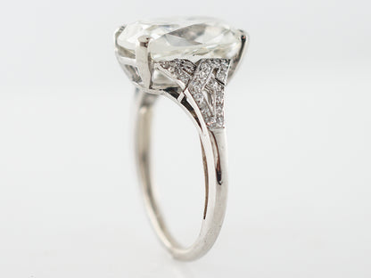 Vintage 5 Carat Cushion Cut Diamond Engagement Ring