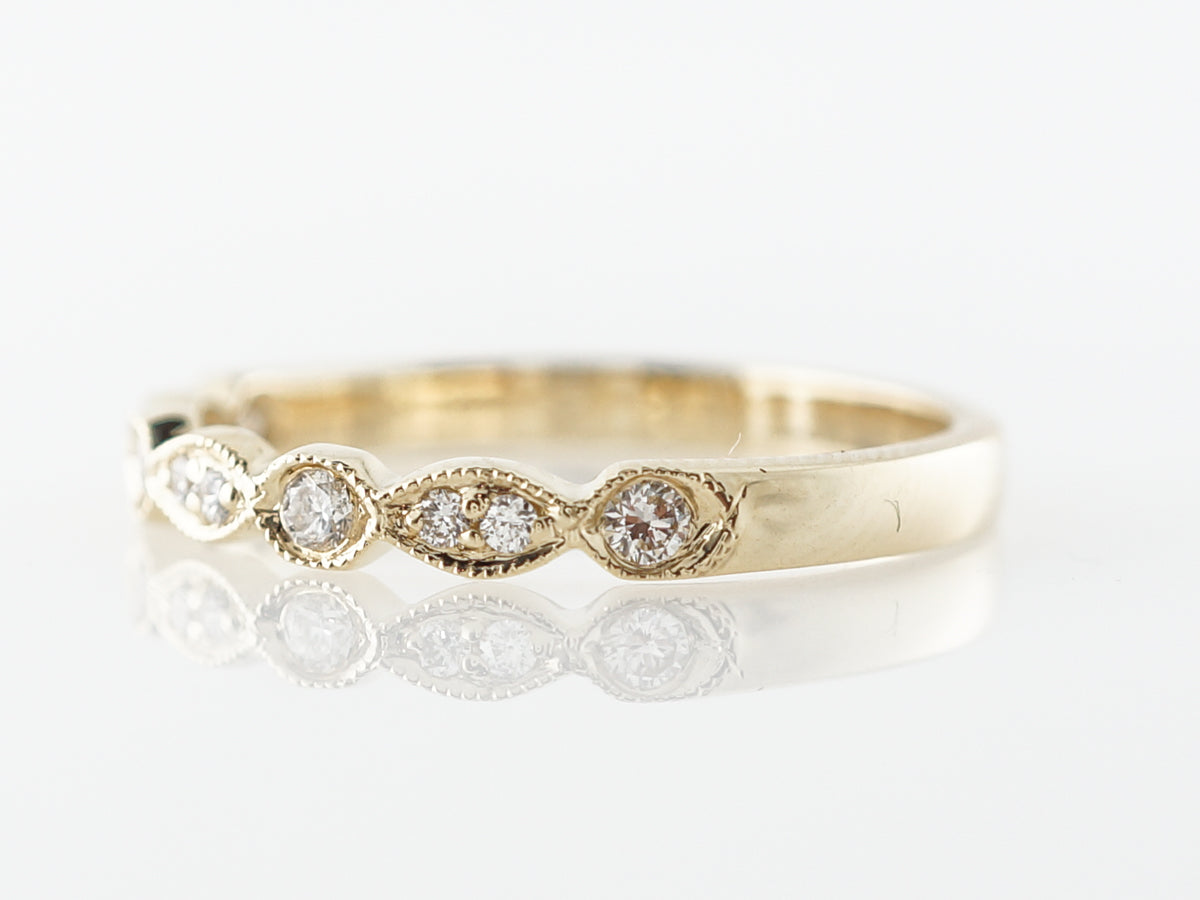 Diamond Half-Eternity Band in 14k Yellow Gold