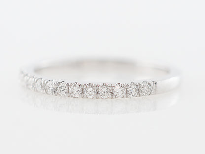 Thin Prong Set Diamond Wedding Band in Platinum