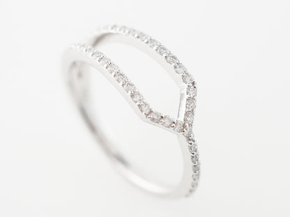 Modern Geometric Diamond Ring in 18k White Gold