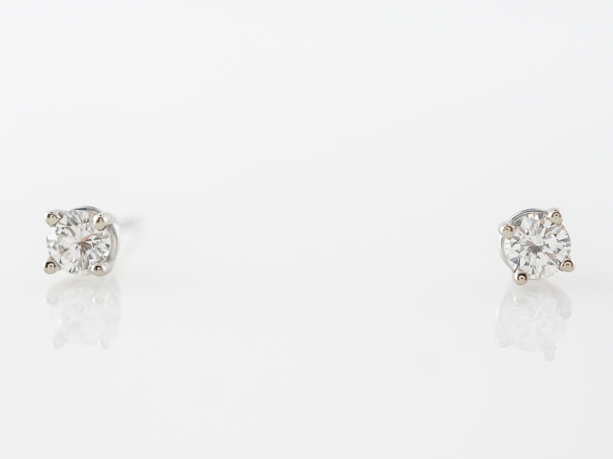 .28 Carat Diamond Stud Earrings in 14k White Gold
