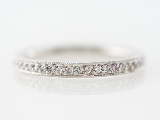 Milgrain Diamond Eternity Wedding Band in Platinum