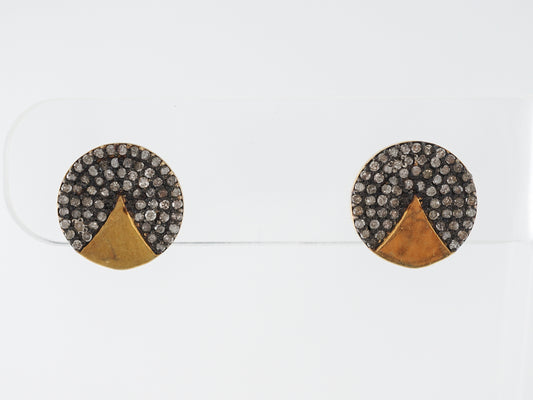 Half Carat Chocolate Diamond Earrings in Sterling Silver