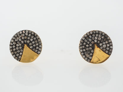 Half Carat Chocolate Diamond Earrings in Sterling Silver
