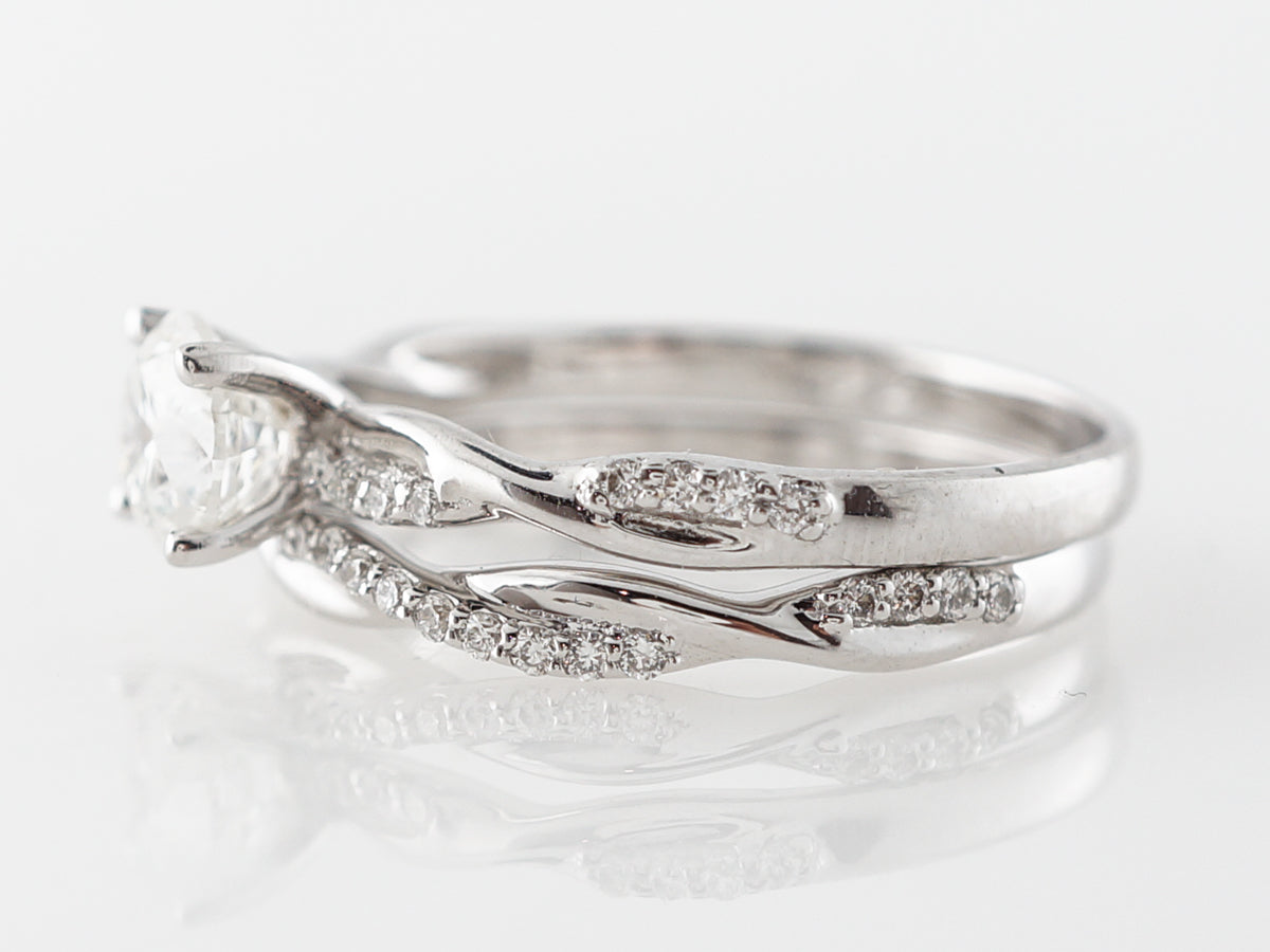 Diamond Solitaire Engagement Ring & Wedding Band Set