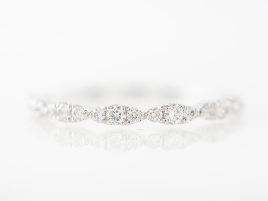 Diamond Pave Wedding Band in 14k White Gold