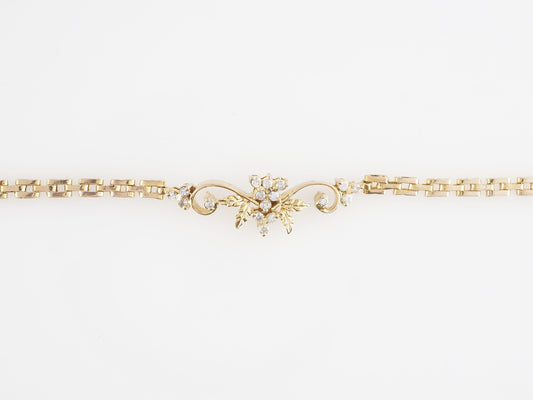 Diamond Cluster Bracelet in 14k Yellow Gold