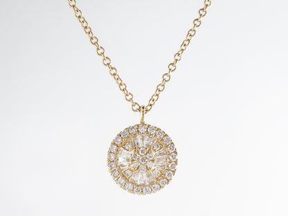 Cluster Diamond Pendant Necklace in 18k Yellow Gold
