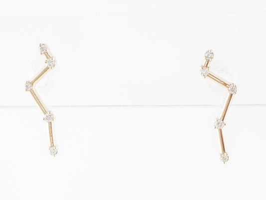 Diamond Constellation Earrings in 14k Yellow Gold