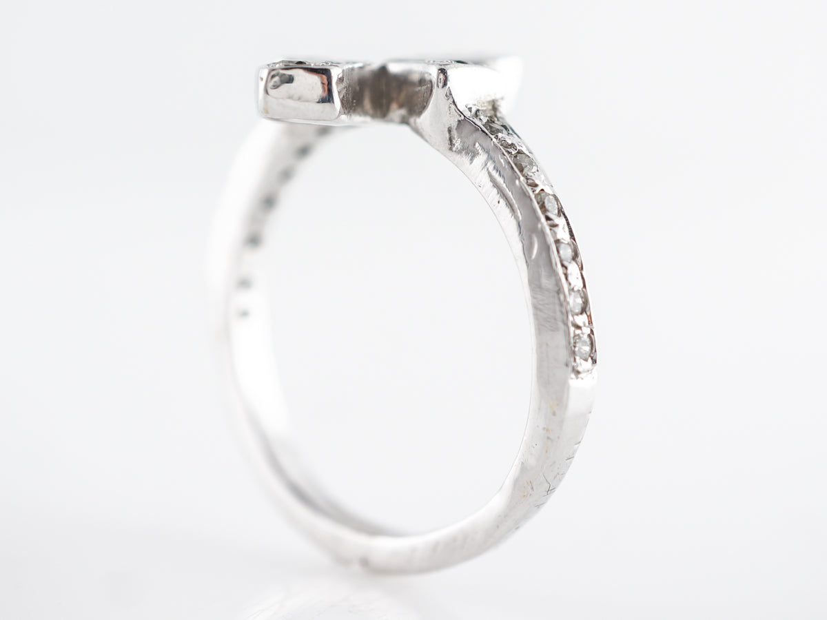 Diamond Glyph Ring in 14k White Gold