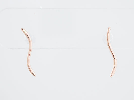 Ear Climber Earrings Modern in 14k Rose Gold
